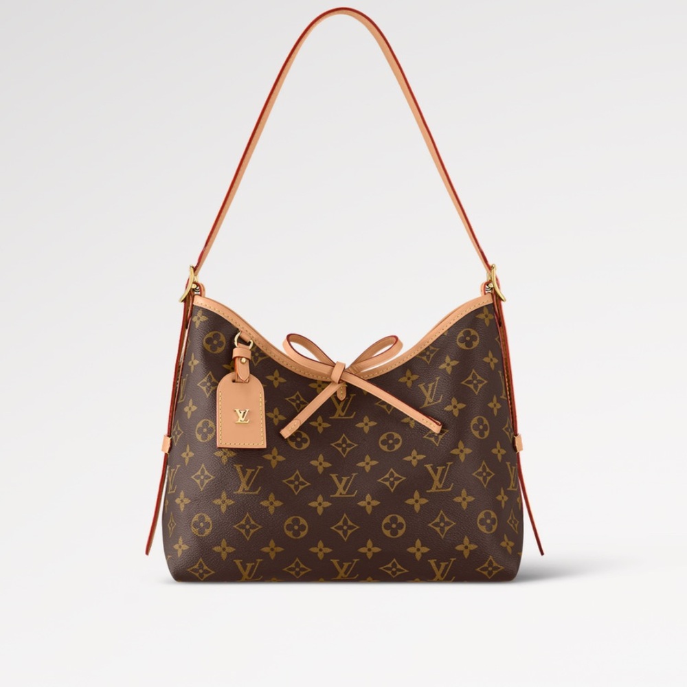 Louis Vuitton CarryAll PM Brown and Tan Monogram Hobo Bag